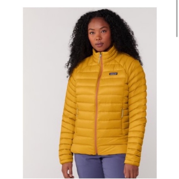 Patagonia Women’s XXL Down Sweater Puffer Jacket Yellow Cosmic Gold NWT 1 - Picture 10 of 15